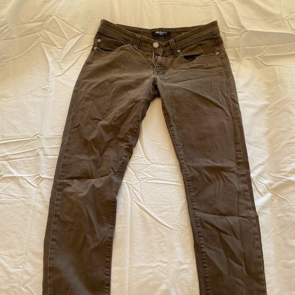 Fidelity Jimmy Denim Jeans size 32 green